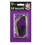 HALLOWEEN ZIP WOUND CHOKER Zombie Make Up Scar Blood Fancy Dress Gore HAL1315 UK