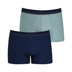 Lot de 2 Boxer Eminence en coton biologique bleu à taille élastiquée