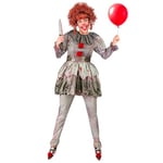 W WIDMANN MILANO Party Fashion - Costume clown tueur, robe, clown d'horreur, psychopathe, déguisement d'Halloween