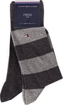 Tommy Hilfiger - Classic Mens Socks - Men's Accessories - Tommy Hilfiger Mens Socks - Signature Embroidered Logo - 2 Pack - Grey