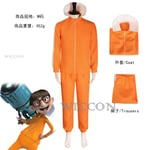 Filmvektor cosplay kostym orange jacka byxor glasögon kostymdräkt svampbob peruk Halloween snygg kostym festdräkt XL-WELLNGS XL Costume