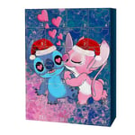 Joulun adventtikalenteri 2023, Lilo & Stitch Kawaii Figurines -lelut, 24 päivän joulukalenteri, sokealaatikko, ihania joululahjoja lapsille, tytöille Bo