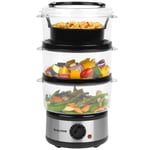 Salter 3-Tier Steamer Multi-Cooker Food Stainless Steel Compact Rice Cooker 500W