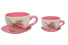 Mimbre Natural Deux Set De Deux Tasse Masculin Dahlia S/2 (33×25.5×16)