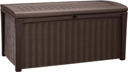 Keter Borneo 416L Outdoor 60% recycled Garden Furniture Storage Box Brown Rattan