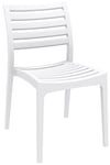 Chaise De Jardin En Plastique Design Simple Empilable Blanc 10_Mdj10226