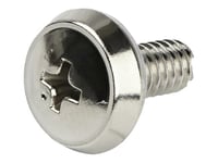 Startech.Com 12-24 Server Rack Screws - 50 Pack - Nickel-Plated - Rackskruvar - Silver - Usa:S Regering (Paket Om 50 Delar) - För P/N: Rk630walvs, Rk830walvs