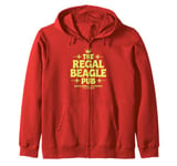 Retro Regal Beagle Pub Three's Company Vintage Sitcom Zip Hoodie