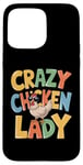 Coque pour iPhone 15 Pro Max Crazy Chicken Lady Farm Œufs frais Coq Agriculteur de volaille