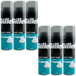 Gillette Shaving Foam Sensitive 6 X 200ml Protects Against Skin Rashes & Burning