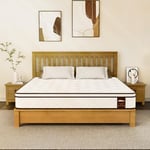 wowttrelax Matelas 140x190 24cm, Matelas à Ressorts adapté 2 Personnes, Hybride de Ressorts Ensachés et Mousse à Mémoire de Forme, Confort Optimal et Soutien 7 Zones, Respirant et Certifié Oeko-Tex