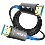 Fibre Optique Câble HDMI 20m,Cl2 8K Fibre Optique HDMI 2.1 Câble Haute Vitesse 4K 120Hz 8K 60Hz 48Gbps, Supporte eARC DTS:X Dolby Atmos,Compatible avec Blu-Ray HDTV Projecteur Moniteur