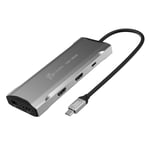 j5create JCD397-N - mini-dock - USB-C / USB4 / Thunderbolt 3 / Thunderbolt 4 - 2 x HDMI  DP - GigE