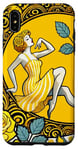 Coque pour iPhone XS Max Rose jaune Pinup Girl Illustration Roses Jardin Art