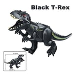 Dinosaurie Byggklossleksaker, Tyrannosaurus Dinosaurie Modulär Byggleksak Jurassic Leksak T-rex Raptor Figur Present För Barn 3-12 År Black