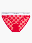 Calvin Klein Modern Cotton Polka Dot Bikini Briefs, Rouge
