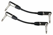 2x Set de Cable Patch Jack 6,3mm Instrument Amplificateur Sonorisation 15cm