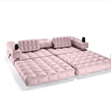 Pigro Felice - Modul'Air 3-en-1 Piscine - Double Bain de Soleil Gonflable - Matelas Flottant - Banc - Matériaux résistants - Longue Durée de Vie - Premium - Rose