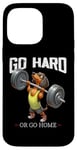 Coque pour iPhone 14 Pro Max Go Hard Or Go Home Teckel Haltérophilie Fitness Gym