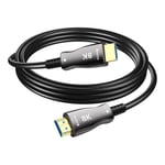 Câble HDMI à fibre optique Câble HDMI 2.1 ultra 8K haute vitesse 48 Gbps 8K @ 60 Hz 4K @ 120 Hz Prise en charge DDC CEC HPD eARC Compatible avec HDTV Xbox Blu-ray Monitor Projecteur (10FT)