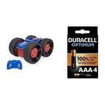 AIR HOGS Jump Fury RC Voiture RADIOCOMMANDEE Qui Saute Vraiment Voiture Enfant télécommandée Qui Saute jusqu'à 55 cm avec Roues Anti-Chocs Utilisation + Duracell Piles alcalines AAA Optimum