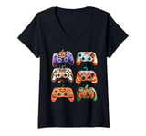 Womens Control gamer Video Game Controller game controller boy girl V-Neck T-Shirt