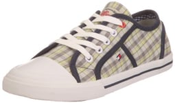 Tommy Hilfiger Sammy 7B, Basket garçon - Bleu - Blau (Check (Boy) 035), 32 EU