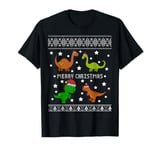 Dinosaur ugly Christmas jumper funny T-Shirt