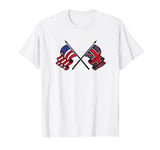 British American Flag US UK Flag Dual Citizen Unity T-Shirt