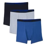 Fruit of the Loom Men's Premium Breathable Boxer Briefs (Regular, Big Man-Cotton Mesh-3 Pack-Assorted, 3XL (Pack of 3)