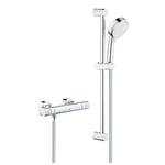 GROHE Grohtherm 800 Storm Cosmopolitan Thermostatic Mixer Outdoor Shower and Shower Bar Set 600 mm