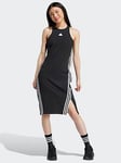 adidas Sportswear Womens Future Icons 3 Stripe Dress - Black/white, Black/White, Size M, Women