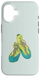 iPhone 16 Old rock climbing shoes illustration climbing gear Case