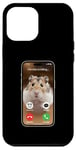 Coque pour iPhone 12 Pro Max Meme Hamster regardant la caméra frontale Hamster appelle