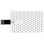 16G USB Flash Drives Credit Card Shape Ying Yang Memory Stick Bank Card Style Polka Dots Yin Yang Patterns Universal Duality between Good and Bad Concept,White Black Waterproof Pen Thumb Lovely Jump D