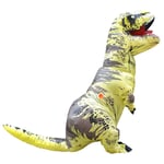 Uppblåsbar Dinosauriekostym Halloween Cosplay Vuxen Gul Tyrannosaurus Rex