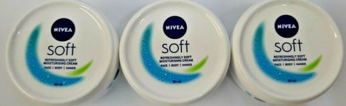 3 Nivea Soft Moisturising Cream 50 ml
