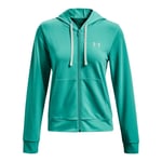 Women's Under Armour UA Rival Terry Full Zip Hoodie Jacket in Green