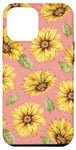 Coque pour iPhone 14 Pro Max Tournesol Belle Fleur Nature Esthétique Vintage Motif