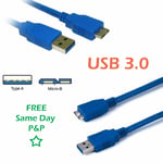 Usb3.0 A To Micro B Cable For Wd Seagate Toshiba Samsung External Hard Drive Hdd