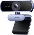 Webcam Full HD 1080P 30FPS Caméra USB PC Deux Micro Antibruit Intégré 360 Degrés