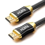 Eono Câble HDMI 4K, Cordon HDMI 2.0 4K Ultra HD Haut Débit 18Gbps par Ethernet en Nylon Tressé Compatible avec Fire TV, Ethernet, PS5, Xbox, PC Ampli TV 4K Écran, 1m