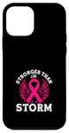 Coque pour iPhone 12 mini Plus fort que la tempête de sensibilisation au cancer du sein