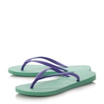 Havaianas Womens Ladies - Colour Pop Slim Strap Flip Flop - Green - Size EU 37