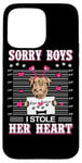 Coque pour iPhone 15 Pro Max Dogue de Bordeaux Valentines Day I Stole Her Heart Funny Dog