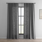 HPD Half Price Drapes FHLCH-VET13194-96 Rideau Imitation Lin Lourd 1 Panneau 50 x 96 cm Gris étain