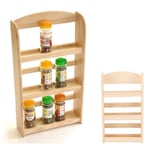 Shoze 3Tier Wooden Spice Herbs Jars Rack Holder Stand Natural Bamboo Wall Mounted New Wooden Spice Rack Spice Rack Organiser