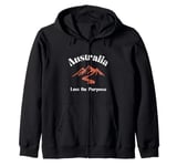 Lost On Purpose Australia Travel Vacation Australia Zip Hoodie