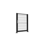 Portillon pour cloture grillagée Axyle noir H.150 cm