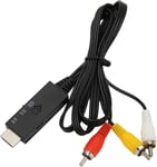 Cable Av Vers Hdmi,Cable De Convertisseur Video Audio 3 Vers Hdmi Pour Ps3,Pour N64,Stb,Vhs,Magnetoscope,Lecteurs Dvd,3,3 Pieds